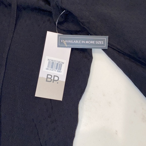 NWT Bp. Tie Neck Balloon Sleeve Blouse in Black - Picture 8 of 11